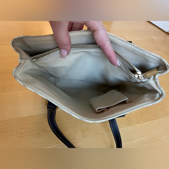 Vintage Celine Macadam Leather Shoulder Bag in White & Dark Brown - Picture 11 of 16